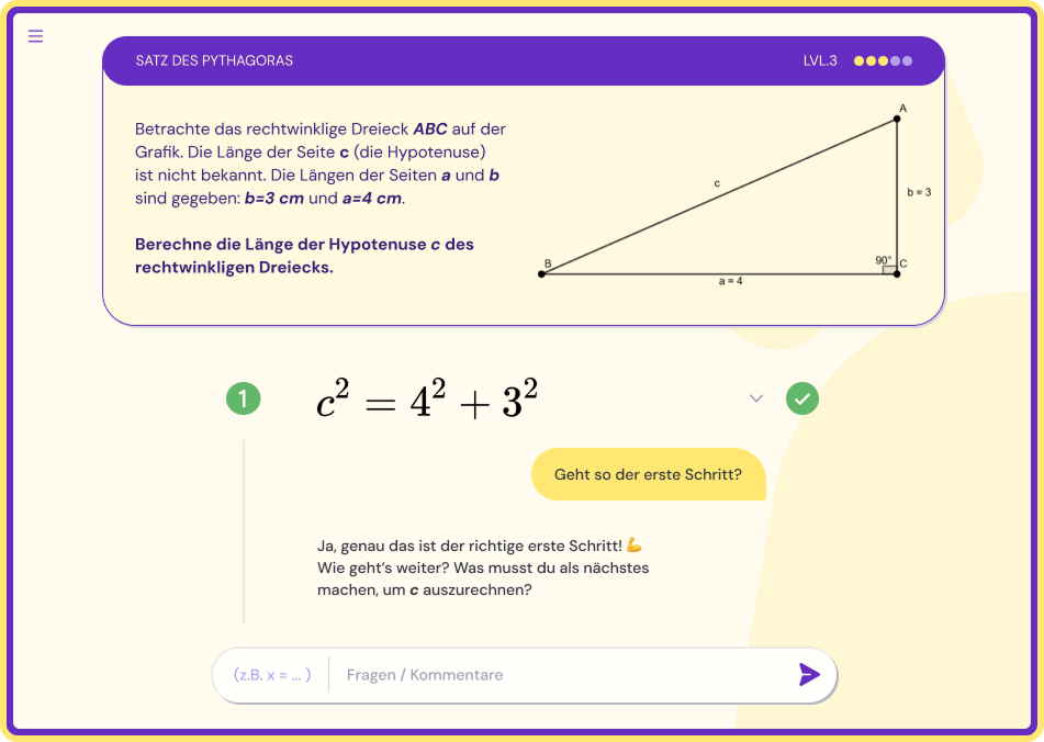 Beispielscreen Brainie App - Brainie – dein persönlicher Mathe Coach Beispielscreen Brainie App